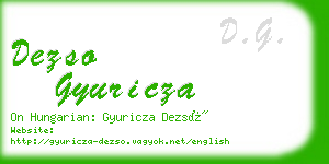 dezso gyuricza business card